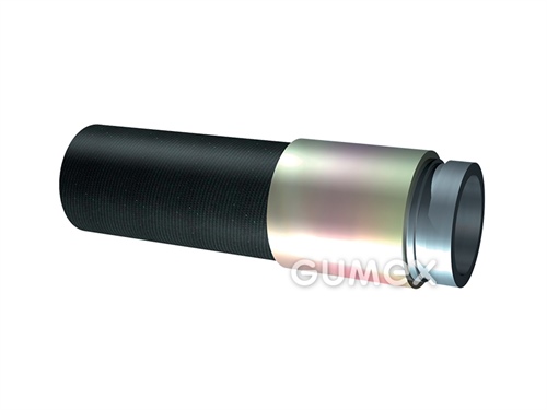 Vysokotlaká hadica na dopravu betónu 740AA s koncovkami, 102/126mm, dĺžka 3m, 2x koncovky 4 1/2", 85bar, NR-SBR/NR, -30°C/+80°C, čierna